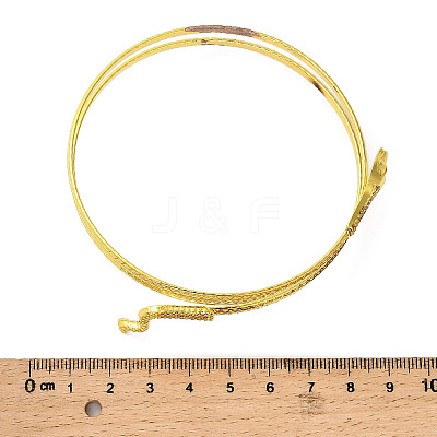 Alloy Upper Arm Open Cuff Bangles for Women LS-BJEW-U037-01B-G-1