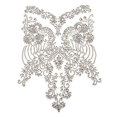 Lace Embroidery Sewing Polyester Appliques DIY-WH0013-63-1