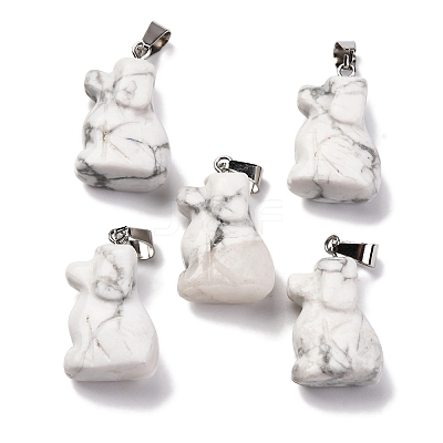 Natural & Synthetic Mixed Gemstone Pendants G-B127-07P-1