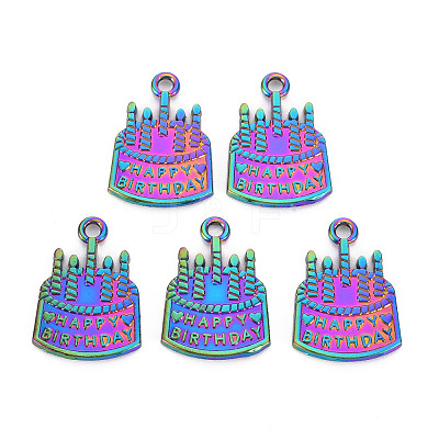 Rainbow Color Alloy Pendants PALLOY-S180-260-NR-1