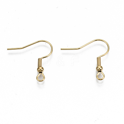 304 Stainless Steel Earring Hooks X-STAS-S111-001G-NR-1