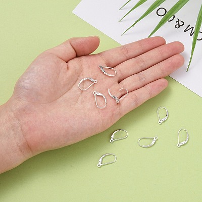 925 Sterling Silver Leverback Earrings Findings STER-M017-01S-1