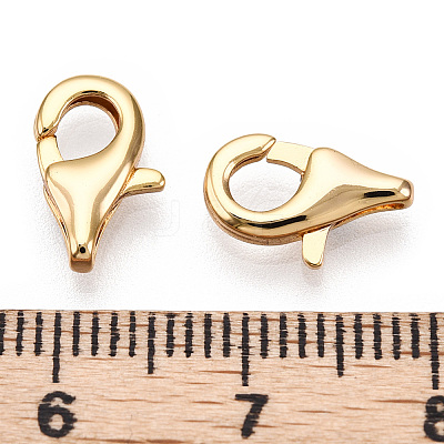 Brass Lobster Claw Clasps KK-N254-08G-1