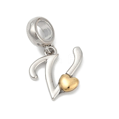 Brass European Dangle Charms LS-KK-Z097-01V-GP-1