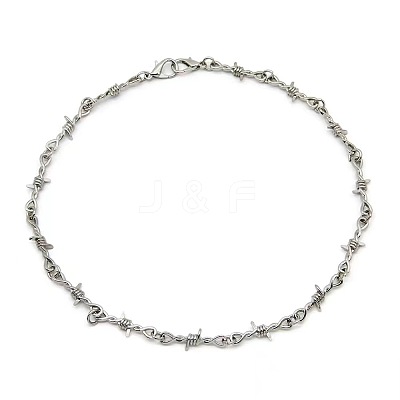Alloy Barbed Wire Link Chain Necklaces FS-WG27EAE-01-1
