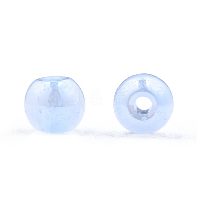 6/0 Imitation Jade Glass Seed Beads SEED-N004-006-13-1