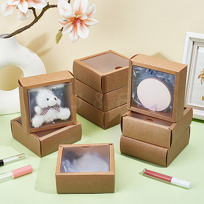 Foldable Square Paper Storage Gift Boxes CON-WH0110-42C-03-1