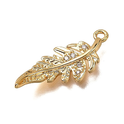 Brass Micro Pave Cubic Zirconia Pendants KK-B152-13A-G-1