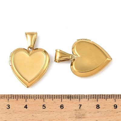 316 Stainless Steel Locket Pendants STAS-K321-26G-1