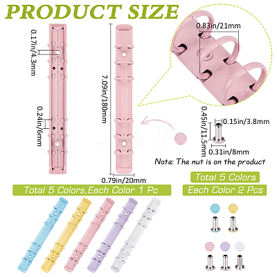 5 Colors Iron Binding Combs FIND-GF0007-07B-1