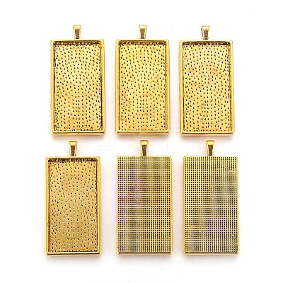 Alloy Pendant Cabochon Settings PALLOY-2418-AG-FF-1