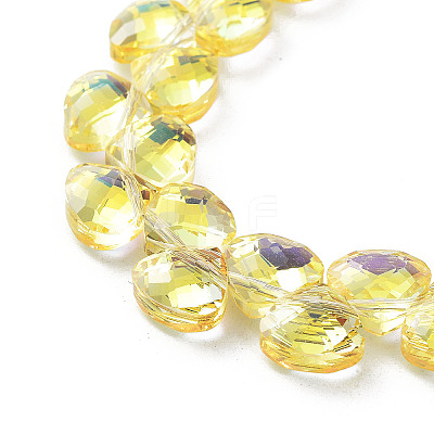 Electroplate Glass Beads Strands X-EGLA-A036-11A-FP01-1