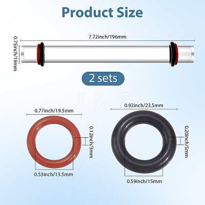 1 Set Acrylic Rolling Pins AJEW-SP0002-49-1