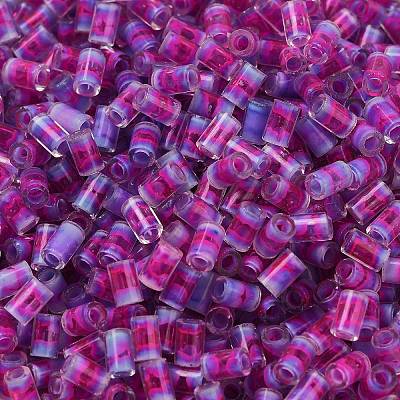 Two Tone Inside Colours Transparent Glass Seed Beads SEED-C004-05H-1