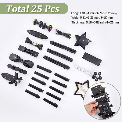 Zinc Alloy & Iron & Resin Alligator Hair Clips PHAR-SP0001-05-1