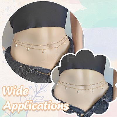 2Pcs Alloy Snake Chain Chain Belts Sets AJEW-CJC0015-005-1