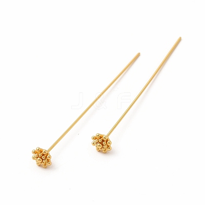 Brass Flower Head Pins KK-A178-09G-1