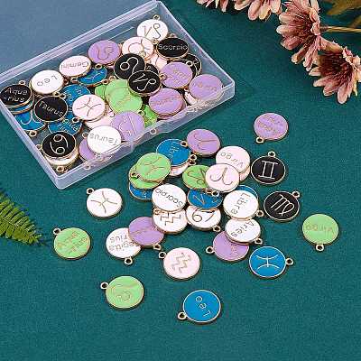 Alloy Enamel Pendants ENAM-SZ0001-12LG-RS-1