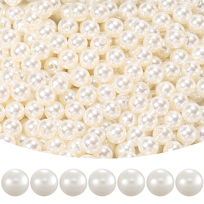 Imitation Pearl Acrylic Beads PEAR-LT0001-02C-1
