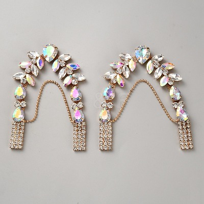Alloy & Acrylic Rhinestone Boot Strap Chains AJEW-WH0609-106G-01-1
