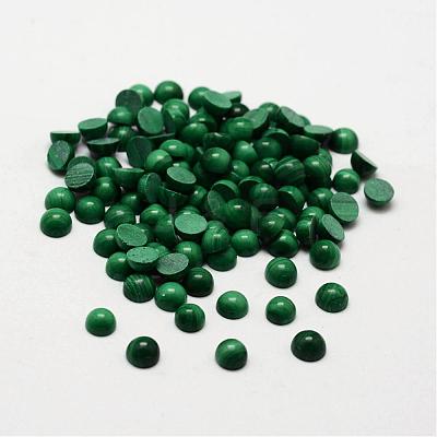 Dome Natural Malachite Cabochons G-O146-03A-1