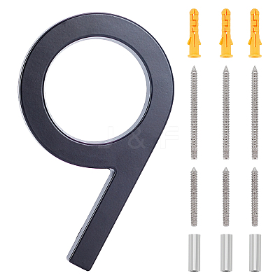 Zinc Alloy House Number FIND-WH0064-99-9-1