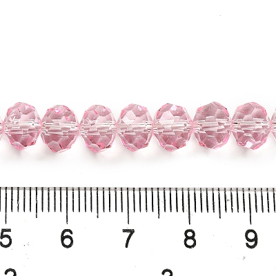 Transparent Baking Paint Glass Beads Strands DGLA-A034-T8mm-D09-1