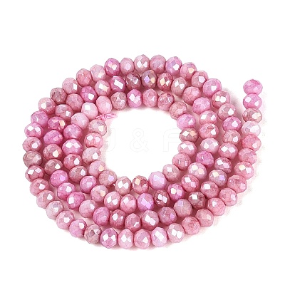 Anti-Tarnish Dyed Rondelle Glass Beads Strands EGLA-T021-3mm-17-14-1