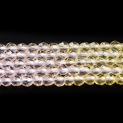 Transparent Gradient Color Glass Beads Strands GLAA-G101-2mm-17-1