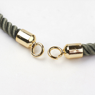 Nylon Twisted Cord Bracelet Making MAK-K007-03G-1