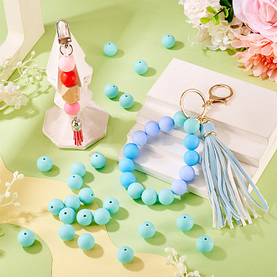 50Pcs Food Grade Eco-Friendly Silicone Beads SIL-TA0002-89J-1
