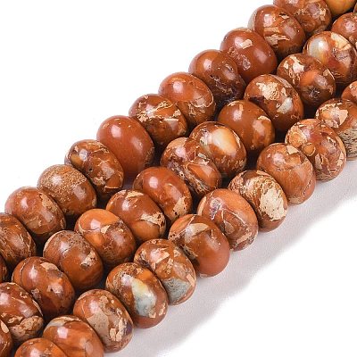 Dyed Synthetic Imperial Jasper Beads Strands G-P529-E01-A01-1