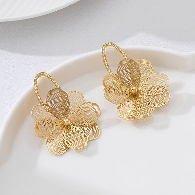 Filigree Alloy Stud Earrings WG36AB6-02-1