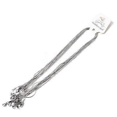 12Pcs 304 Stainless Steel Serpentine Chain Necklaces for Men Women NJEW-H093-19P-01-1