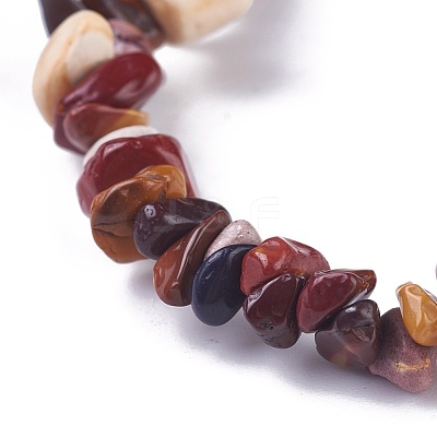 Natural Mookaite Beads Stretch Bracelets BJEW-JB04152-07-1