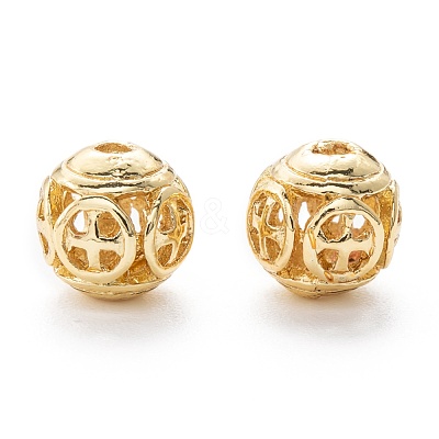Alloy Hollow Beads PALLOY-P238-11G-RS-1