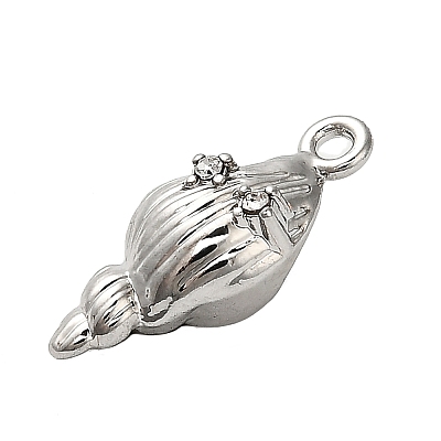 Alloy Rhinestone Pendants FIND-A051-04B-P-1