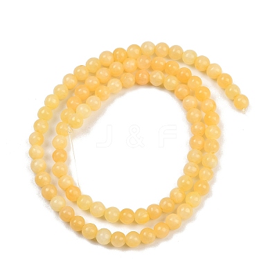 Natural Yellow Jade Bead Strands LS-G-K121-01-4mm-1