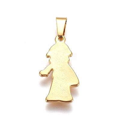 304 Stainless Steel Pendants STAS-L222-39G-1