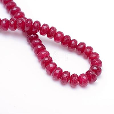 Natural White Jade Bead Strands G-R343-2x4-07-1