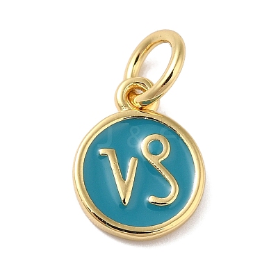 Real 18K Gold Plated Brass Enamel Charms KK-L216-001G-G05-1