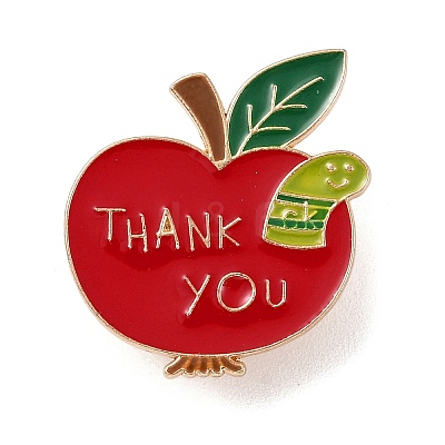 Teacher's Day Theme Rack Plating Light Gold Alloy Brooches JEWB-Z016-01KCG-17-1