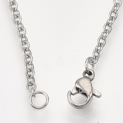 Non-Tarnish 201 Stainless Steel Pendant Necklaces NJEW-T009-JN083-1-40-1