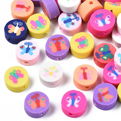 Handmade Polymer Clay Beads CLAY-N006-48-1