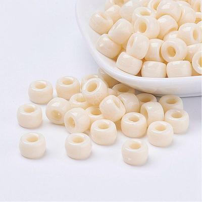Opaque Acrylic European Large Hole Beads PL338-70-1