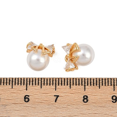 Brass Micro Pave Cubic Zirconia Charms KK-F902-05G-1