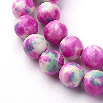 Natural Ocean White Jade Bead Strands G-G916-10mm-06-1