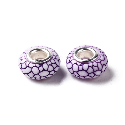 Opaque Resin European Beads RESI-C055-01A-1