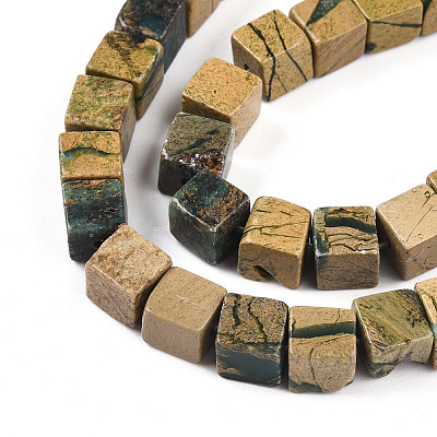 Natural Verdite Stone Beads Strands G-T140-47A-1