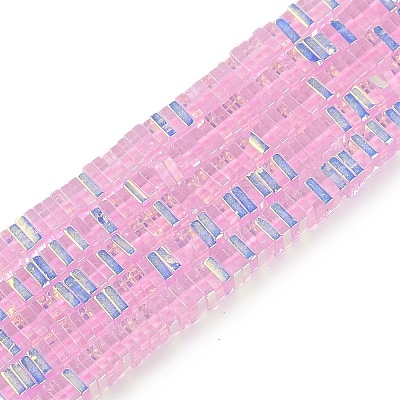 Electroplate Glass Beads Strands GLAA-B023-01A-11-1